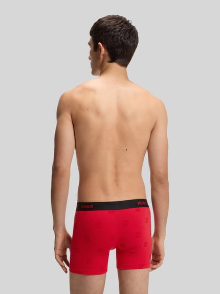 HUGO Pants mit Logo-Bund im 3er-Pack Rot 4