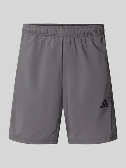 Produktfoto, graue Regular Fit Sportshorts mit Logo-Print Modell 'WE BAS 3SWV SH' von adidas aus dem Segment adidas Training, glatte Oberfläche