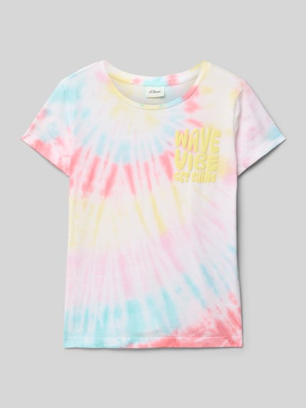 s.Oliver RED LABEL Regular fit T-shirt van puur katoen Lichtgeel - 1