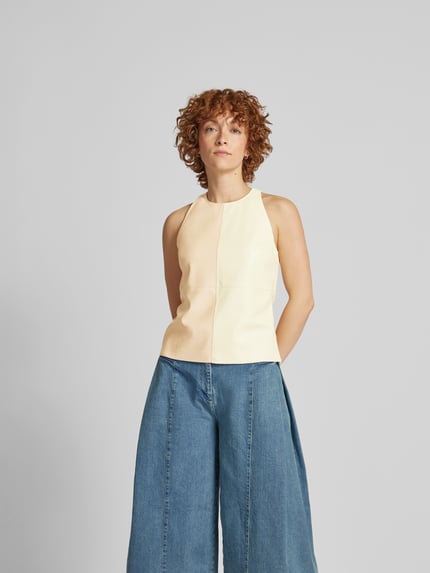 Nanushka Top in two-tone-uitvoering Lichtgeel - 4