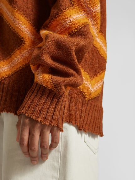 Marni Kardigan o kroju oversized z wzorem na całej powierzchni Średniobrązowy 3