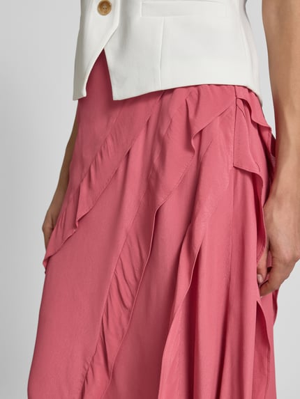 Ted Baker Maxirok met volants, model 'olwani' Rosé - 3