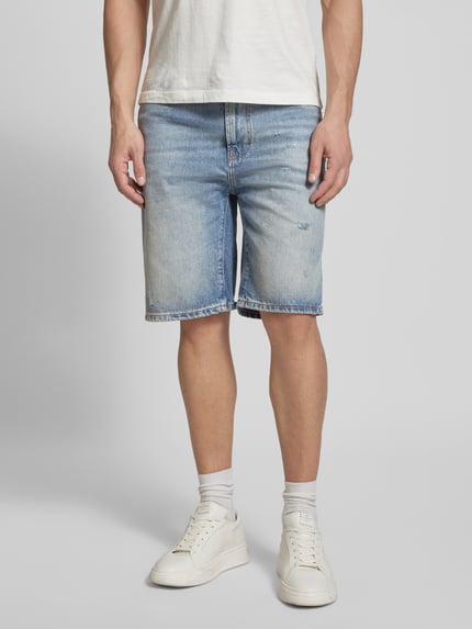 HUGO Szorty jeansowe z 5 kieszeniami Jeansowy niebieski 4