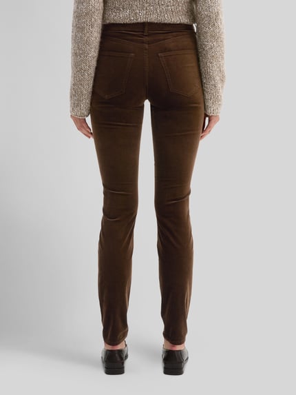Marc O'Polo Regular Fit Hose mit Samtoptik Dunkelbraun 5