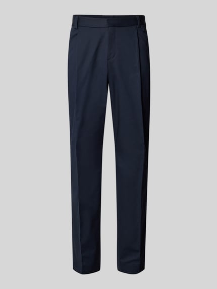 HUGO Straight Leg Anzughose aus Baumwoll-Mix Modell 'GENRICH' Marine 2