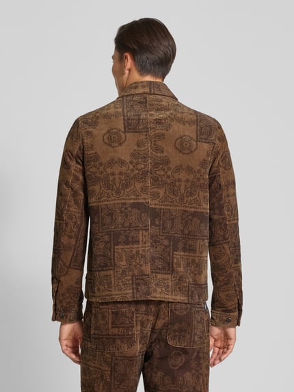 Les Deux Cordjacke mit Zweiwege-Reißverschluss Modell 'Marchall' Dunkelbraun 5
