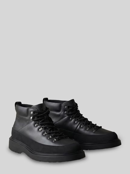 CK Calvin Klein Boots mit Hiking-Schnürung aus Rindsnappa Black 1
