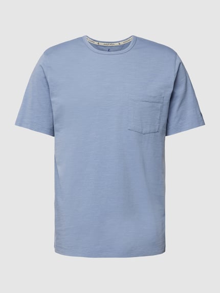 Colours & Sons T-Shirt mit Brusttasche Modell 'SLUB YARN' Rauchblau 2