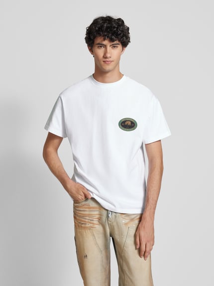 BLKVIS T-Shirt mit Label-Print Modell 'B.O.C.' Weiss 4