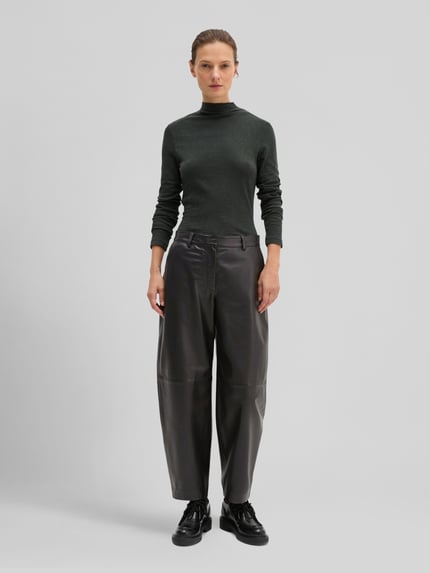 Marc O'Polo Langarmshirt mit Mock Neck Anthrazit 1