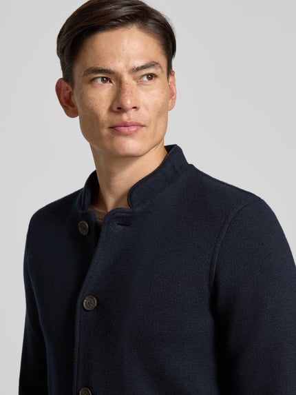 Emporio Armani Leinensakko mit Knopfleiste Marine 3
