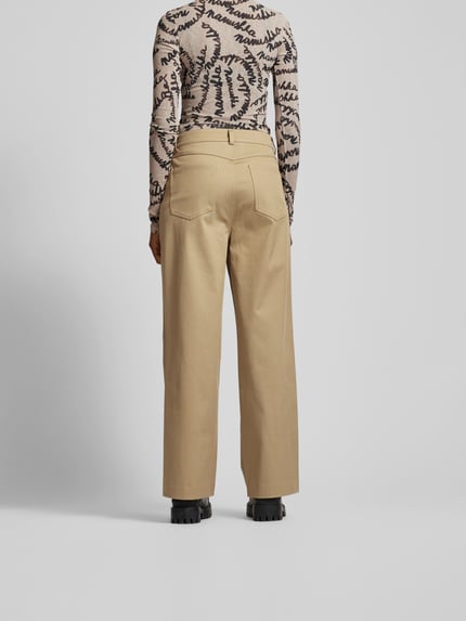 Nanushka relaxed fit stoffen broek in 5-pocketmodel Beige - 5