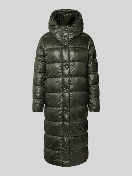 Blauer USA Regular Fit Steppmantel mit Label-Detail Modell 'BELLEVUE' Dunkelgruen 2