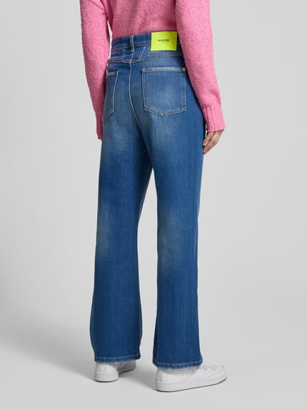 Goldgarn Korte flare cut jeans in 5-pocketmodel, model 'LUISENPARK' Blauw - 5