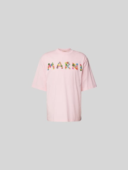 Marni T-shirt met labelprint Roze - 2