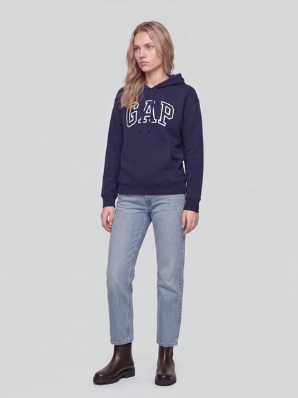 GAP Sweatshirt mit Logo-Schriftzug Dunkelblau 1