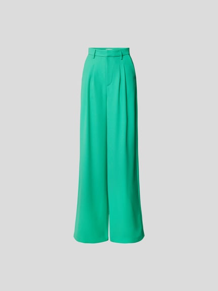New Arrivals by Ilkyaz Ozel Stoffen broek met bandplooien Appeltjesgroen - 2