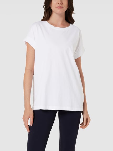 ARMEDANGELS T-shirt met geribde ronde hals, model 'IDAARA' Wit - 4