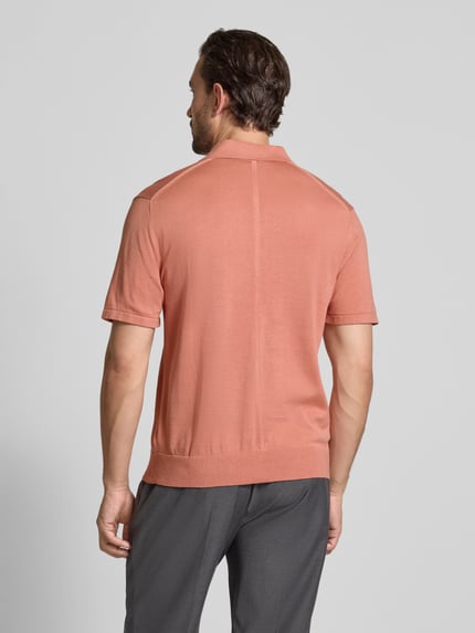 CK Calvin Klein Regular Fit Poloshirt mit Logo-Stitching Modell 'SUPIMA' Lachs 5