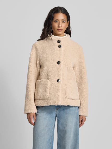 FUCHS SCHMITT Regular Fit Jacke aus Teddyfell mit Stehkragen Ecru 4