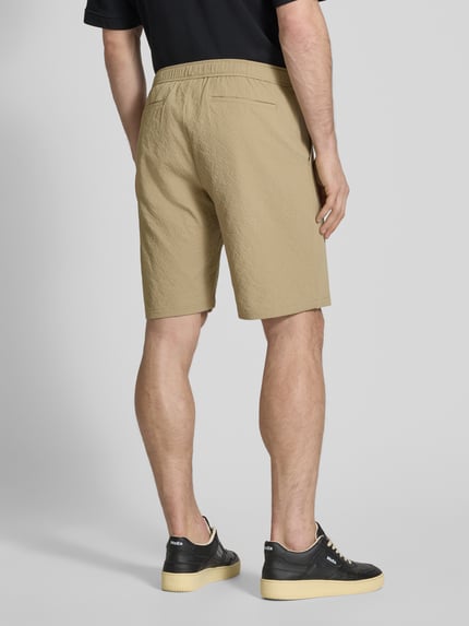 Jake*s Studio Men Shorts mit Gürtel und Gesäßtaschen Taupe 5