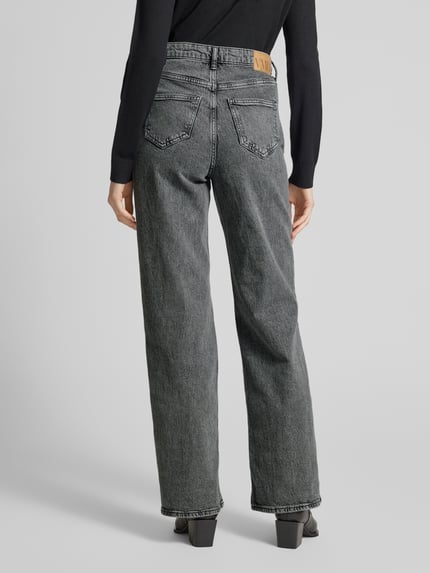 VERO MODA Jeansy z szeroką nogawką z mieszanki bawełny model ‘TESSA’ Średnioszary 5