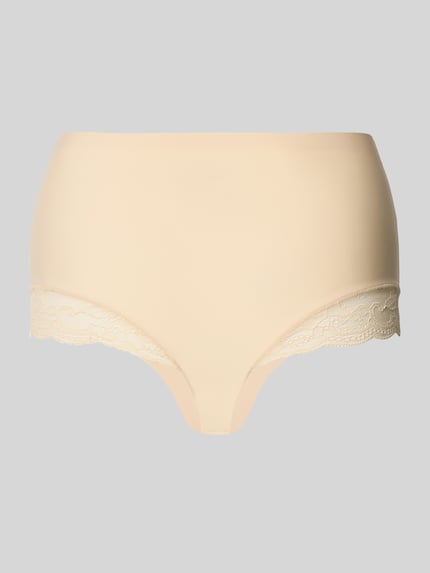 Productfoto, Slip mit elastischem Bund und Spitze van MAGIC Bodyfashion, beige kleur, glad materiaal, stretchmix, kanten details, aansluitende fit
