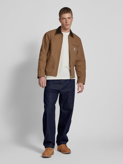 Carhartt Work In Progress Jeansy z szeroką nogawką model ‘LANDON’ Ciemnoniebieski 1