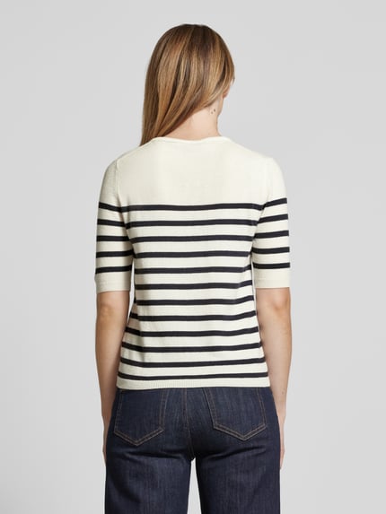 0039 Italy Gebreide pullover met 1/2-mouwen, model 'ISOLA' Offwhite - 5