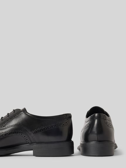 Geox Derby van leer, model 'DUBLIN' Zwart - 2