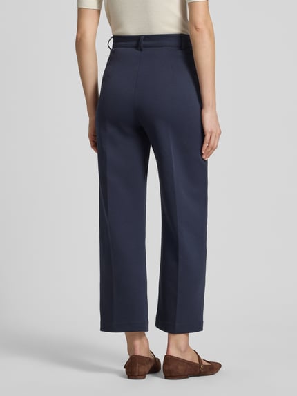 Weekend Max Mara Spodnie garniturowe o kroju regular fit z mieszanki bawełny Model 'ABANO' Granatowy 5