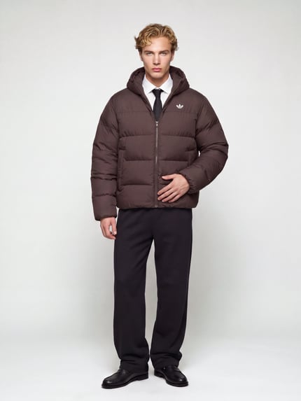 adidas Originals Pufferjacke mit Kapuze Modell 'REGEN JKT' Dunkelbraun 1