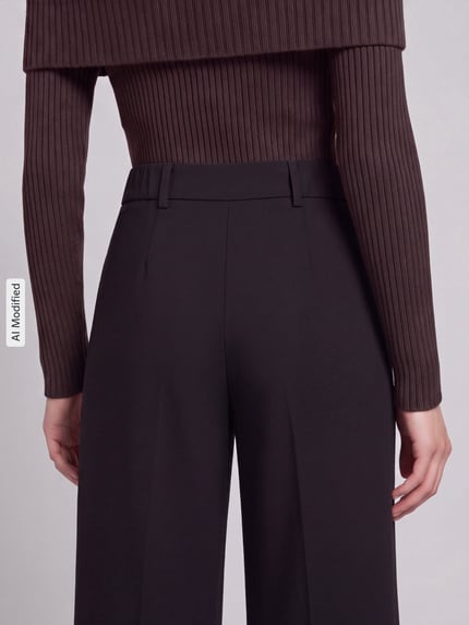 ONLY Wide Leg Anzughose mit Viskose-Anteil Modell 'LINDA' Black 3