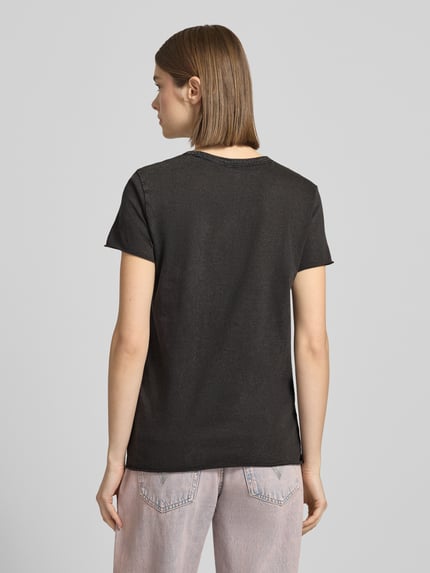 ONLY Regular fit T-shirt van puur katoen Model 'LUCY' Zwart - 5