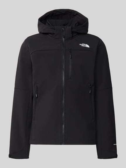 Productfoto, zwarte Softshell-Jacke met Logo Modell 'DIABLO' van The North Face, stretch-materiaal, slim fit, rits en zakken