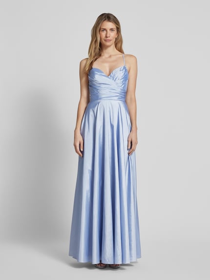 LUXUAR FASHION Avondjurk in wikkellook Lichtblauw - 4