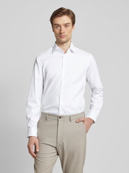 Jake*s Koszula biznesowa o kroju regular fit z drobnego twillu Biały 4