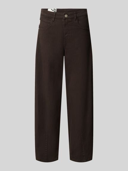 OPUS Barrel Jeans aus Baumwoll-Mix Modell 'Lissie bolde' Dunkelbraun 2