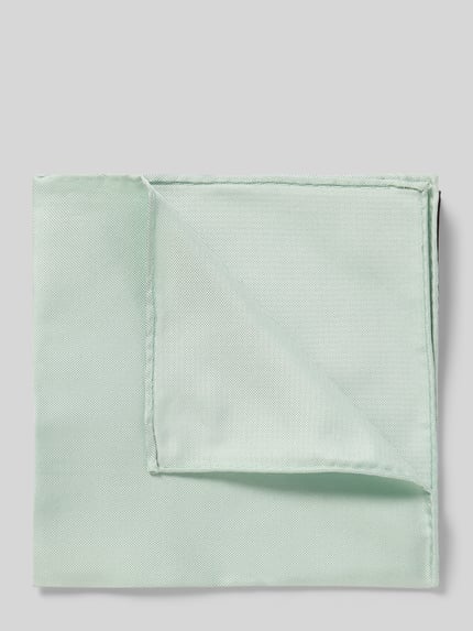 Produktfoto, Einstecktuch aus reiner Seide von Blick mit Strukturmuster, quadratisches Design, hellgrüne Farbe, 30x30 cm.