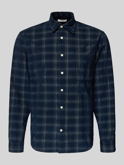 Selected Koszula sztruksowa o kroju regular fit z czystej bawełny model ‘CORD’ Ciemnoniebieski 2