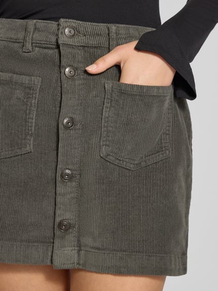 ONLY Corduroy minirok van katoenmix, model 'AMAZING GLOBAL' Steengrijs - 3