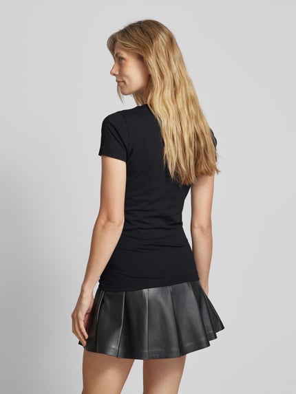 GUESS T-Shirt mit Strass- und Ziersteinbesatz Black 5