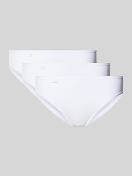 Sloggi Slip met labeldetail in een set van 3 stuks Wit - 1