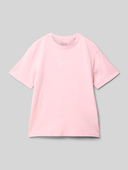 Karl Kani T-Shirt mit Logo-Stitching Rosa 1
