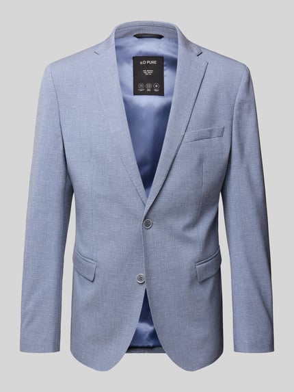 s.Oliver BLACK LABEL Slim Fit Sakko aus Viskose-Mix mit Leinen-Anteil Hellblau 2