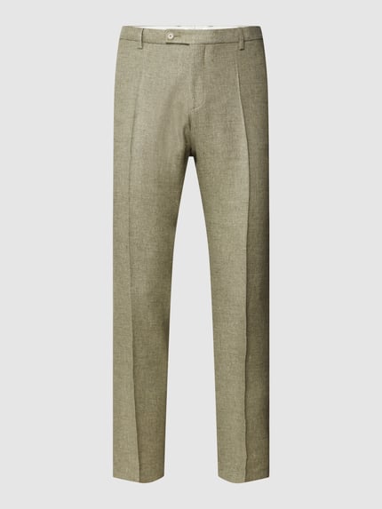 CG – CLUB of GENTS Chinosy o kroju slim fit z fakturowanym wzorem model ‘Paco’ Zielony 2