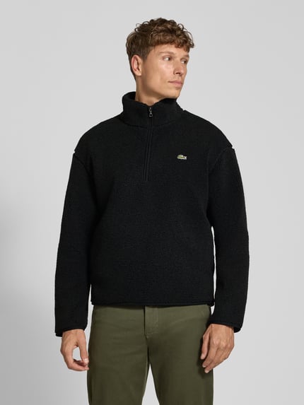 Lacoste Regular fit sweatshirt met schipperskraag Zwart - 4
