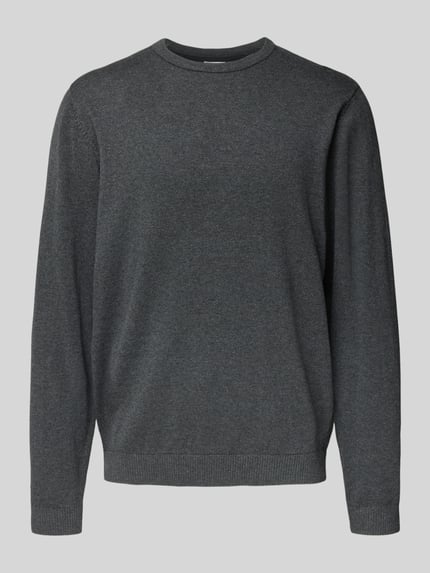 JACK & JONES Longsleeve mit Rundhalsausschnitt Dunkelgrau Melange 2