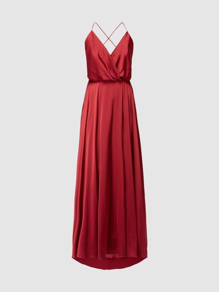 unique Abendkleid mit Spaghettiträgern Kirsche 2