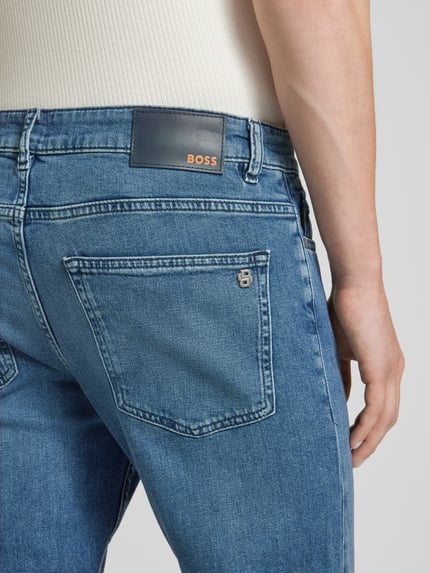 BOSS Orange Jeansy w kroju slim fit w stylu 5-kieszeniowym model 'Delaware' Jeansowy niebieski 3